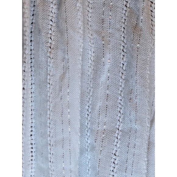 America & Beyond White Sparkle Halter Maxi Dress Lined Boho Resort Wear Size L B - Picture 8 of 8